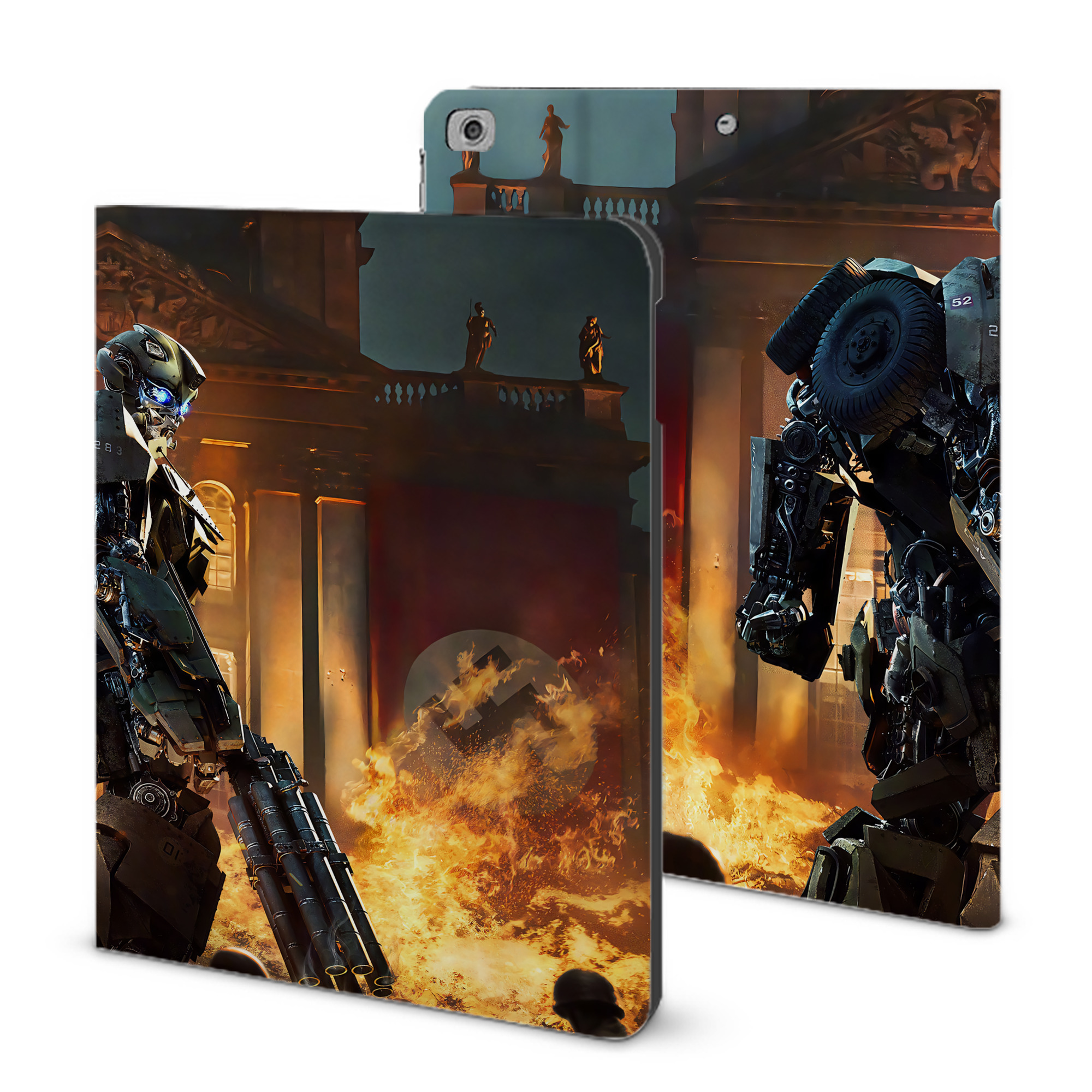 （画像用） Transformers トランスフォーマー IPad ケース ブック型 PUレザー TPU 耐衝撃 軽量 薄型 ペン収納なし 全面保護 IPad 各モデル対応